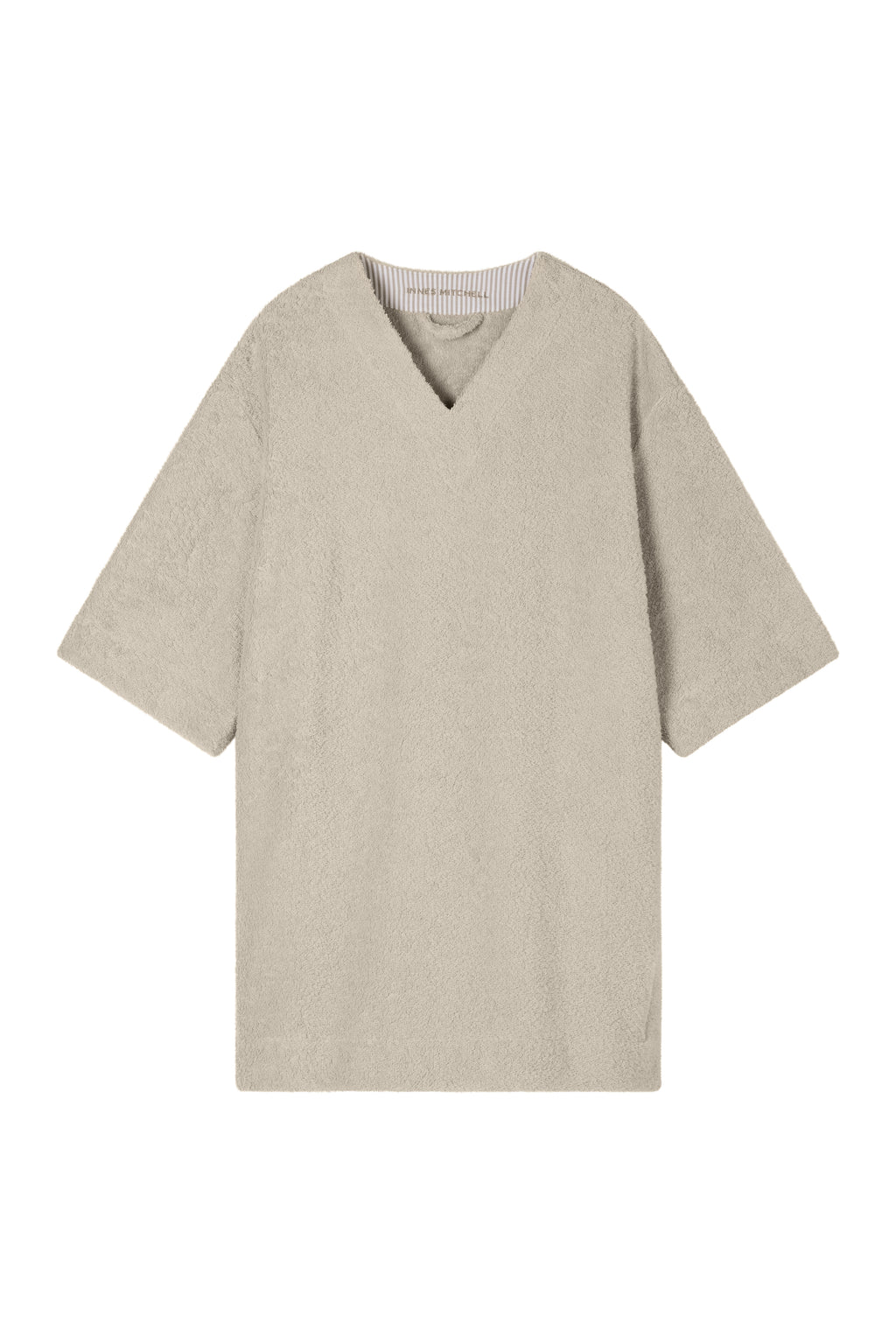 Winnie 3/4 Sleeve Mini Kaftan - Sand - Organic Cotton Towelling