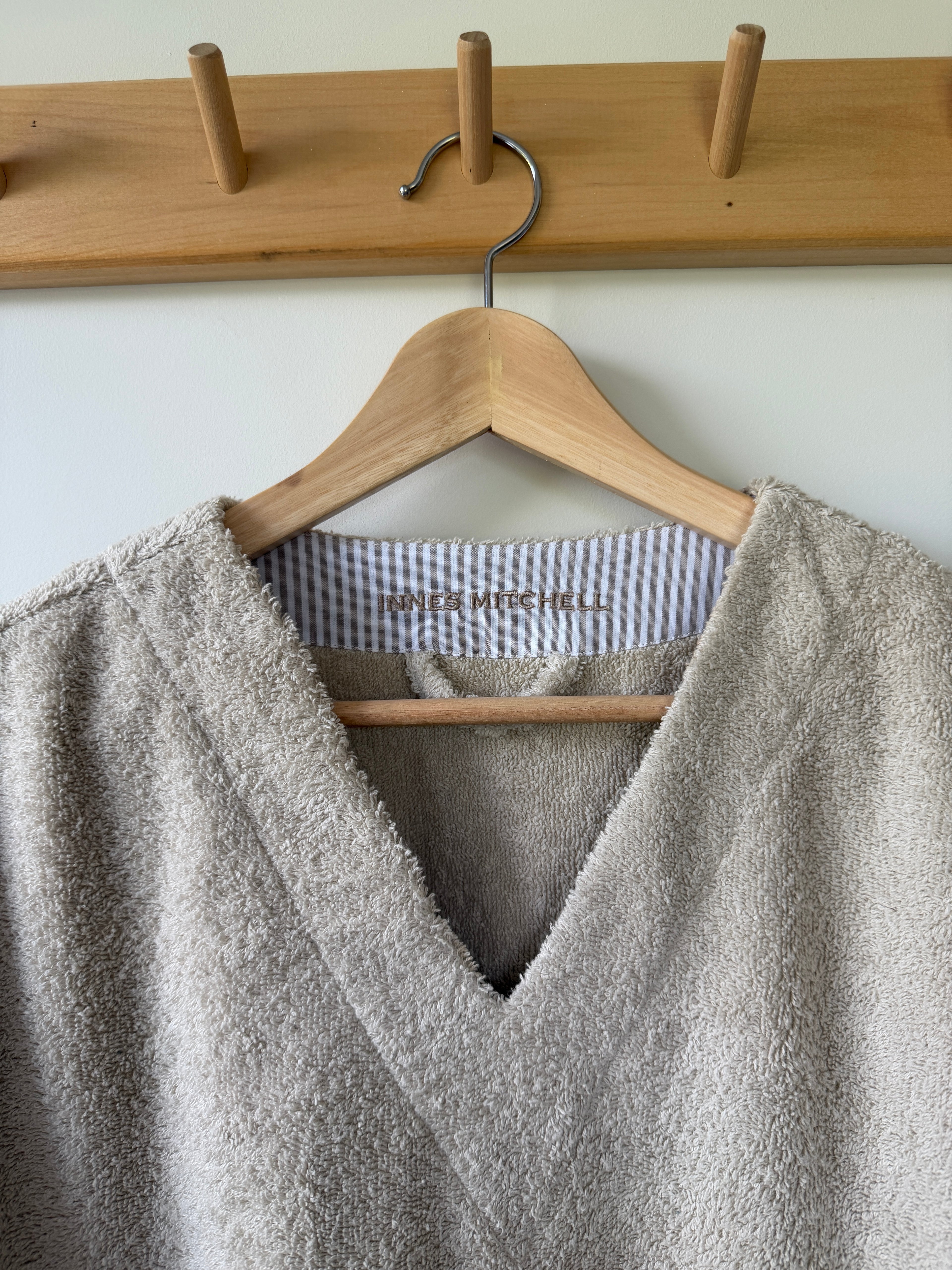 Molly 3/4 Sleeve Midi Kaftan - Sand - Organic Cotton Towelling