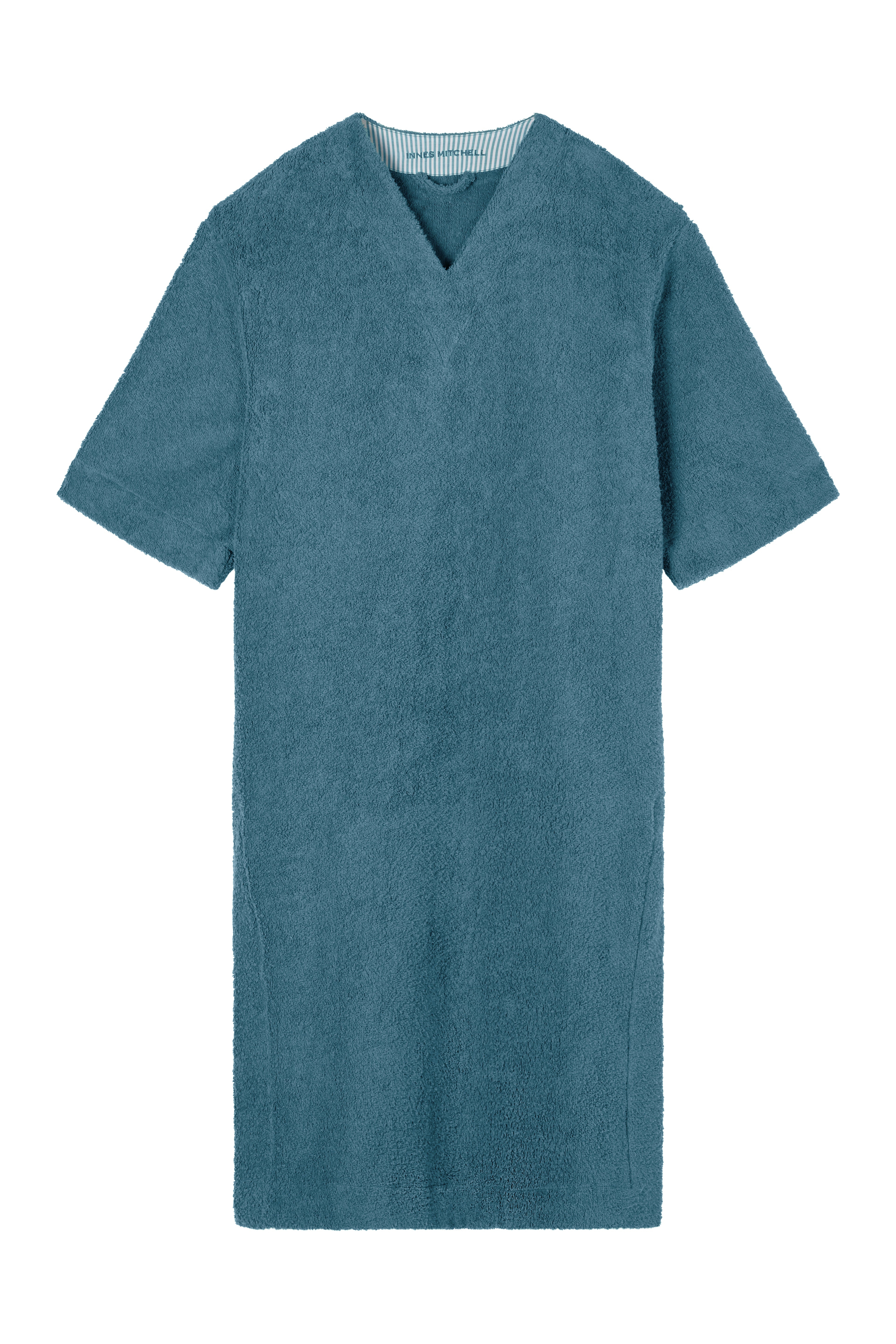 Molly 3/4 Sleeve Midi Kaftan - Teal - Organic Cotton Towelling